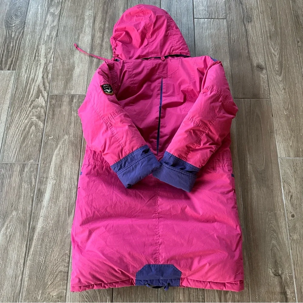 Triple Plus Goose Down Filled Vibrant Pink and Purple Kids Puffer Coat size 12